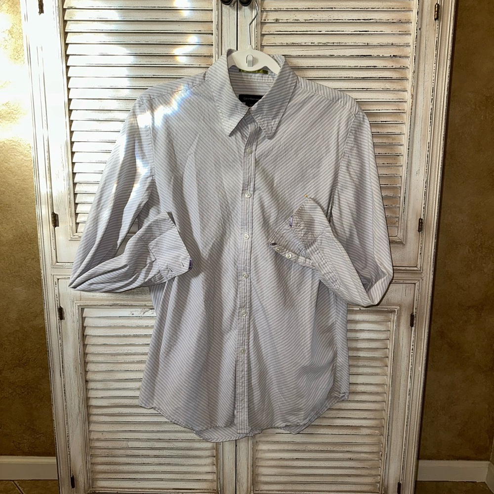 Dress shirt, diagonal stripes - S